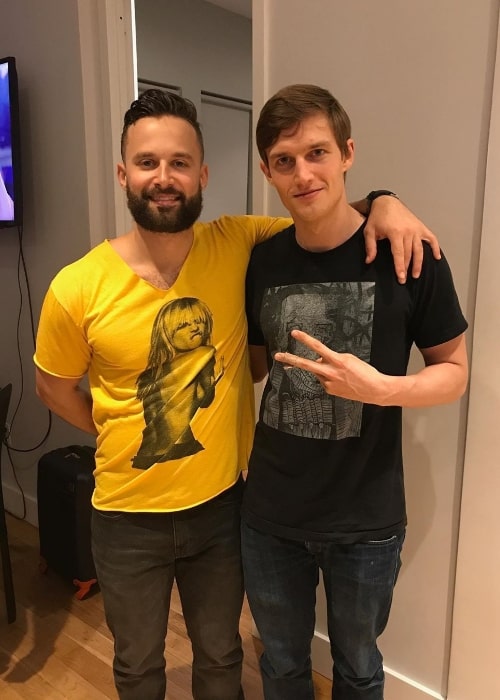 Jules Hamilton (Right) posing for a picture alongside Matt Kohn in May 2020