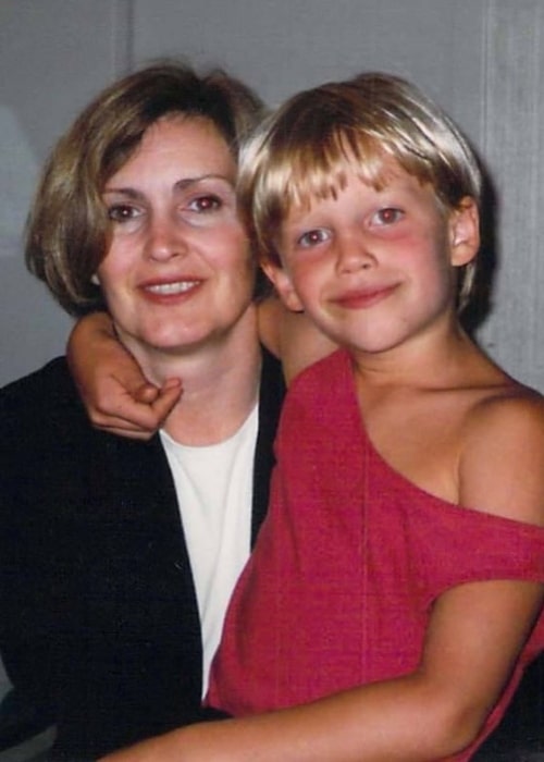 Jules Hamilton and his mother as seen in a picture from his childhood years
