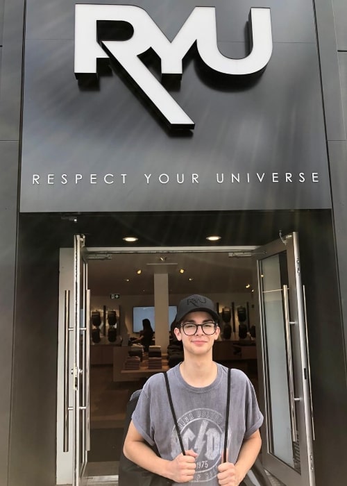 Julian Lombardi as seen in a picture taken in front of a RYU store in September 2018