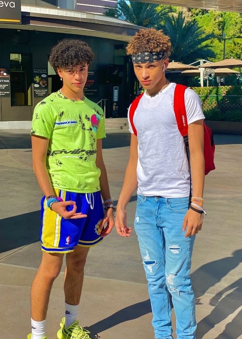 Kbreeezo (Right) as seen while posing for a picture along with DerekTrendz in Las Vegas, Nevada in June 2020