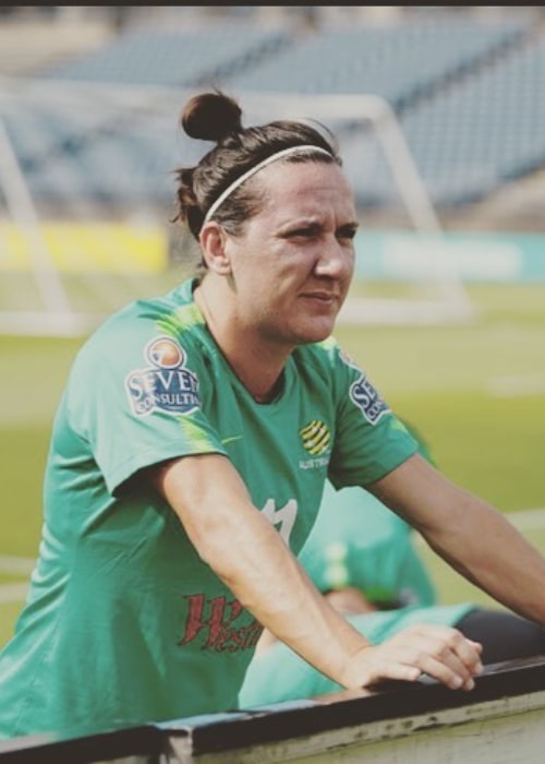 Lisa De Vanna during a training session in August 2018