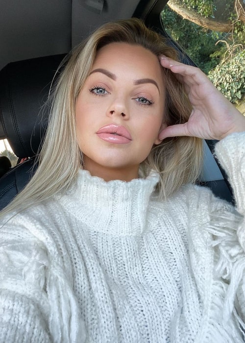 Lucy Jessica Carter in an Instagram selfie from February 2020