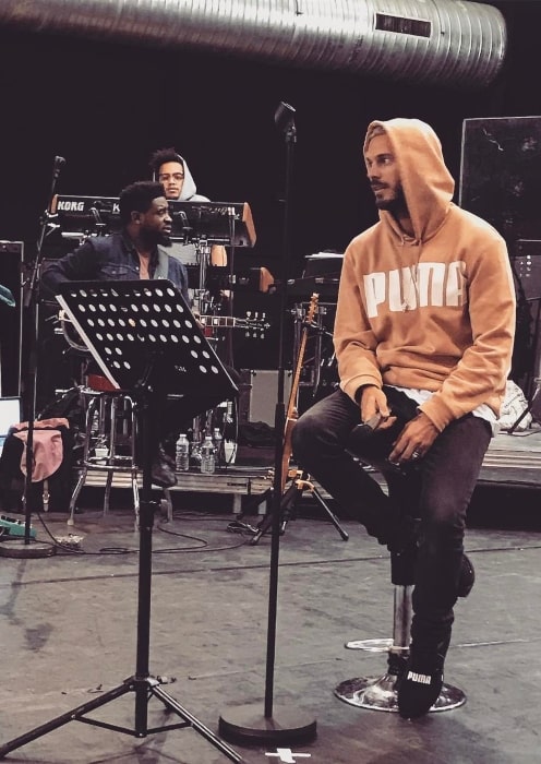 M. Pokora during a rehearsal in February 2017