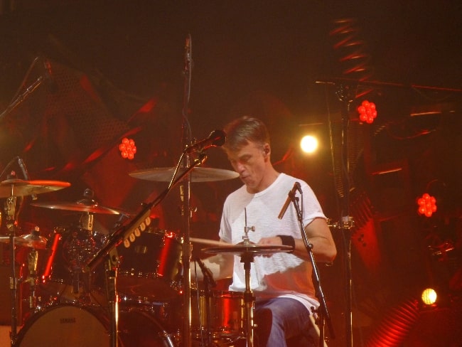 Matt Cameron performing with Pearl Jam in Prague in July 2018