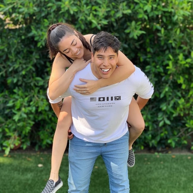 Michael Rosillo as seen in a picture taken with his beau Crystal Kloss in July 2019
