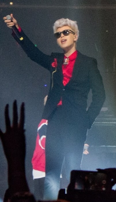 P.O (a.k.a. Pyo Ji-hoon) as seen while performing with Block B at KCON 2015 in Los Angeles, California, United States