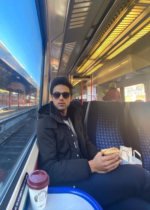 Parth Samthaan as seen while posing for a picture at Marylebone Station in London, England in February 2020