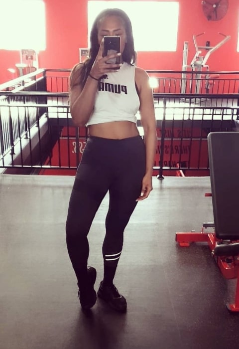 Paulini flaunting her well-toned physique in May 2019