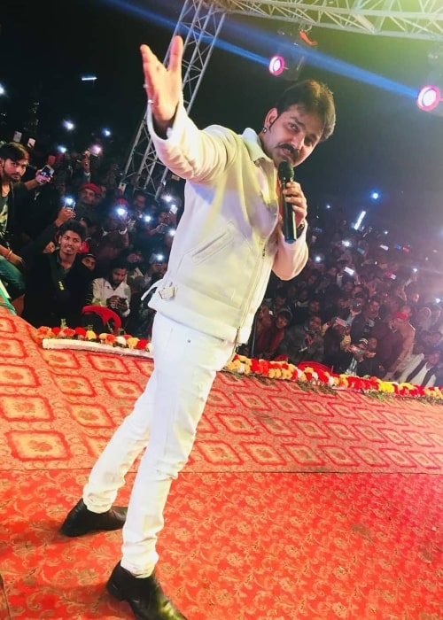 Pawan Singh as seen in a picture taken during a performance of his in the past