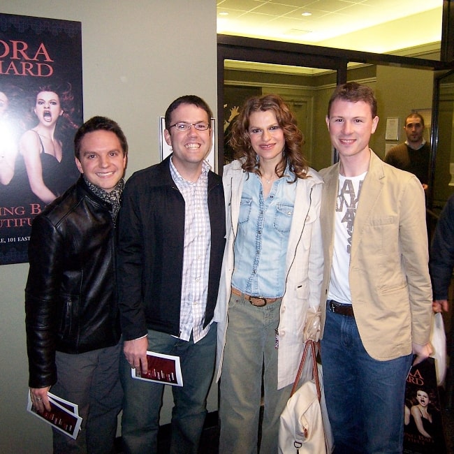 Sandra Bernhard as seen in a picture that was taken with Jason, Josh, and Scott at the Daryl Roth Theatre New York on April 6, 2006