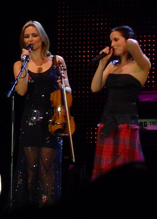 Sharon Corr and Andrea Corr as seen while performing in a concert in Stuttgart, Germany in October 2004