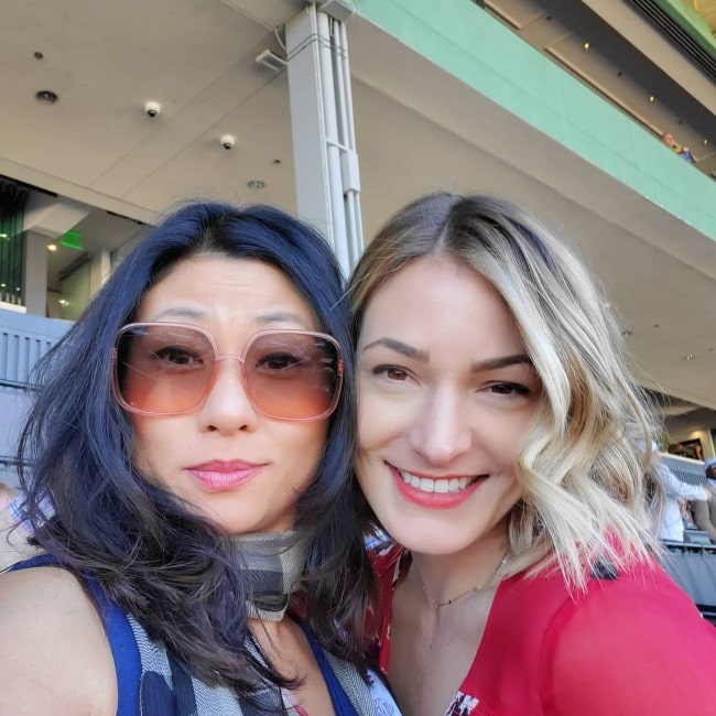 Smith Cho in a selfie taken with her friend Olivia Capuano in Santa Anita Park in November 2019