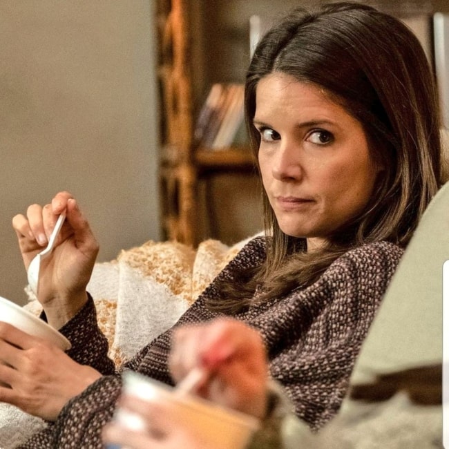 Sonya Cassidy as seen in a screenshot of a scene of her on the TV series of Lodge 49 in October 2019