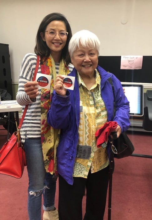 Tamlyn Tomita in March 2020 encouraging everyone to vote