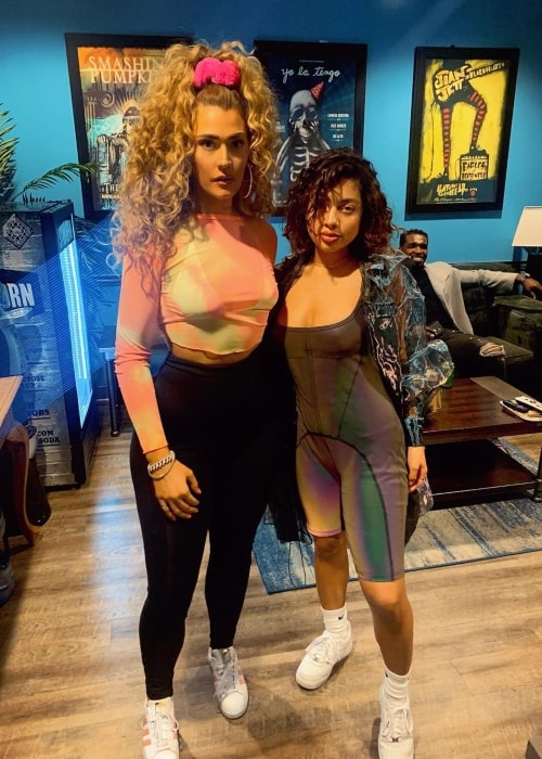 The Bonfyre as seen in a picture taken with singer, songwriter, and actress Kiana Ledé in March 2020