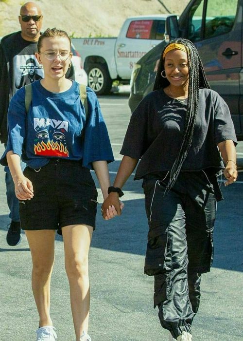 Zahara seen holding hands with Millie Bobby Brown in 2019