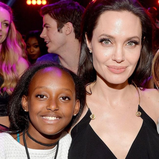 Zahara seen with her mother Angelina Jolie at the Nickelodeon Kids Choice Awards in 2015