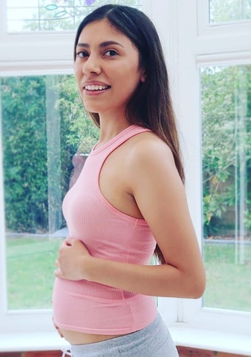 ZaiLetsPlay as seen while posing for a picture showing her baby bump in June 2020