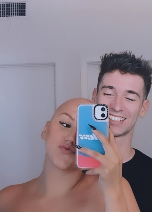 Alex Youmazzo as seen in a selfie that was taken with her beau Ethan Grey in July 2020