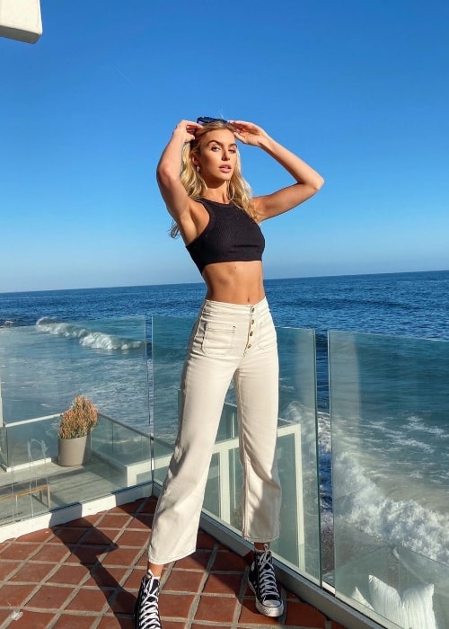 Allison Mason as seen while posing for the camera in Malibu, California in May 2020