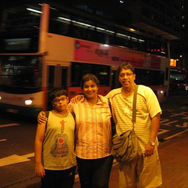 Ambika Ranjankar as seen in a picture that was taken with her husband Arun Ranjankar and son Atharva Ranjankar in September 2015