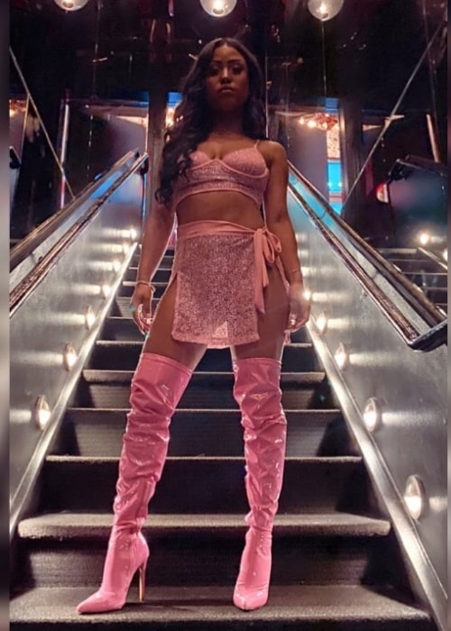 Asia Nitollano as seen in a picture that was taken in February 2020, while dressed in an alluring pink outfit