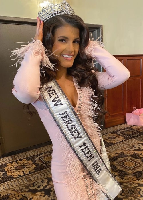 Ava Tortorici as seen in a picture taken after winning the New Jersey Teen USA beauty pageant in October 2019 at the Resorts Casino Hotel