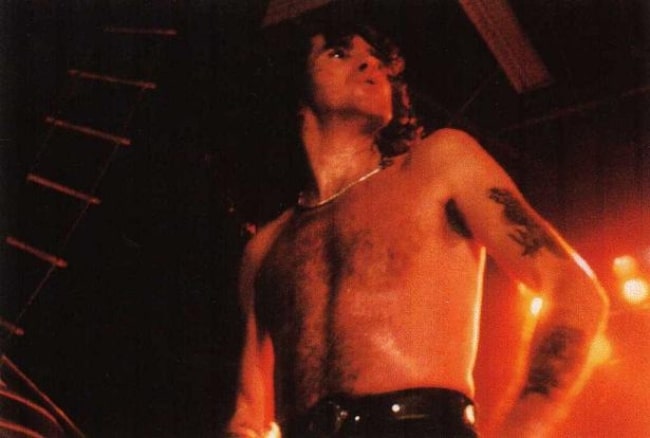 Bon Scott pictured in Grenoble on December 10, 1979