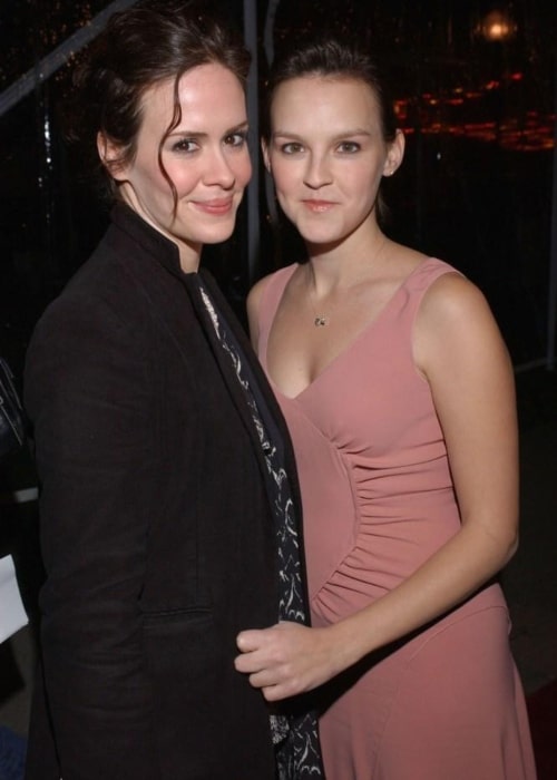 Carla Gallo as seen in a picture taken with actress Sarah Paulson in the past