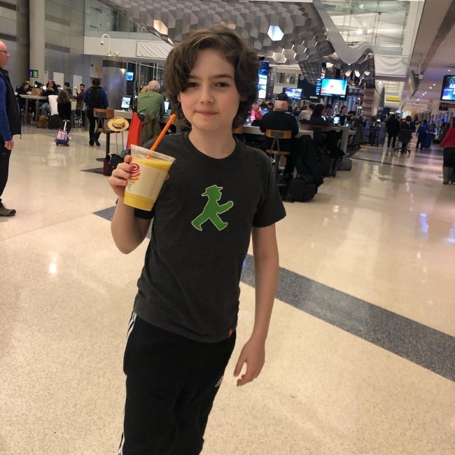 Christopher Convery at the airport in April 2019