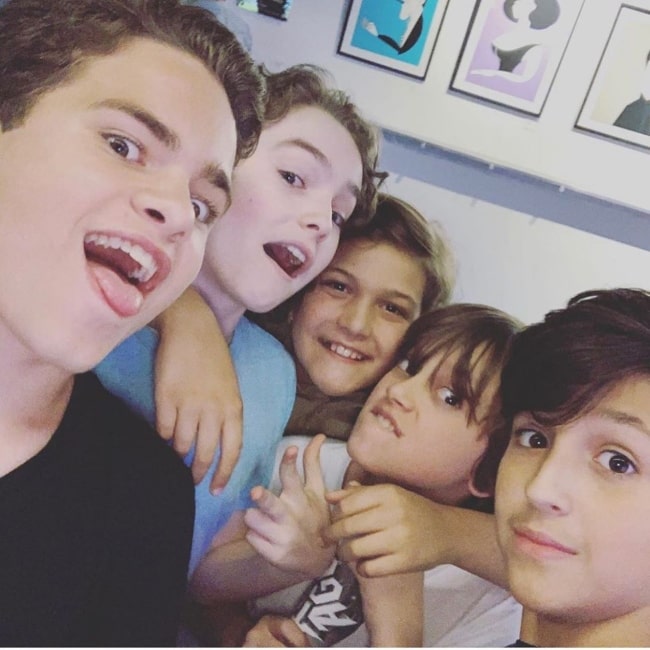 Christopher Convery with his friends in September 2019