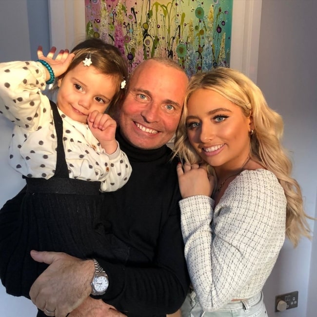 Darren Barker as seen in a picture that was taken with his neice Harlow and daughter Saffron in Brighton in December 2019