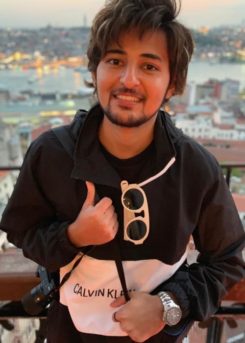 Darshan Raval as seen while posing for a picture at Galata Tower in Istanbul, Turkey