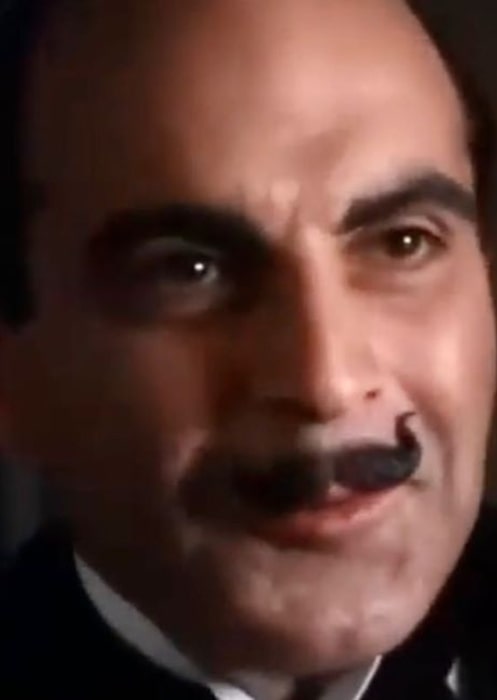 David Suchet playing Poirot in the TV episode The Third Floor Flat (1989)