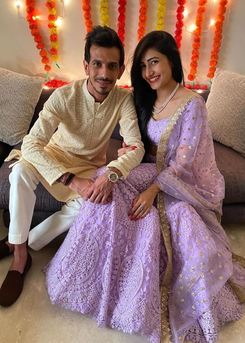 Dhanashree Verma and Yuzvendra Chahal, as seen after their engagement ceremony in August 2020