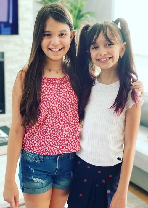 Emily TwoSistersToyStyle and her sister Evelyn in a picture that was taken in Los Angeles, California in July 2020