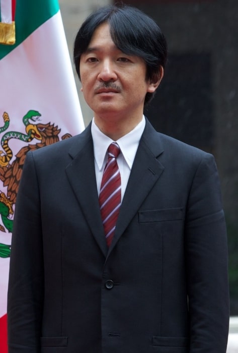 Fumihito, Prince Akishino pictured during his visit to México City in 2014