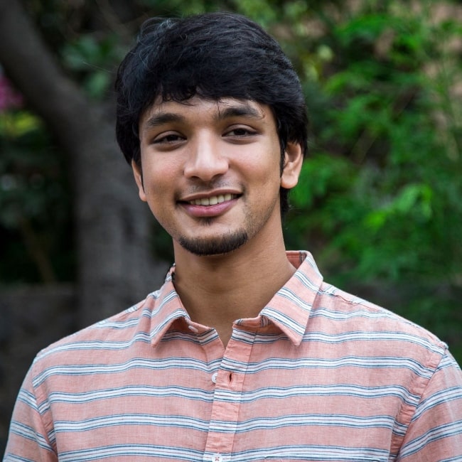 Gautham Karthik as seen in a picture that was taken at the Rangoon Audio Launch in May 2017