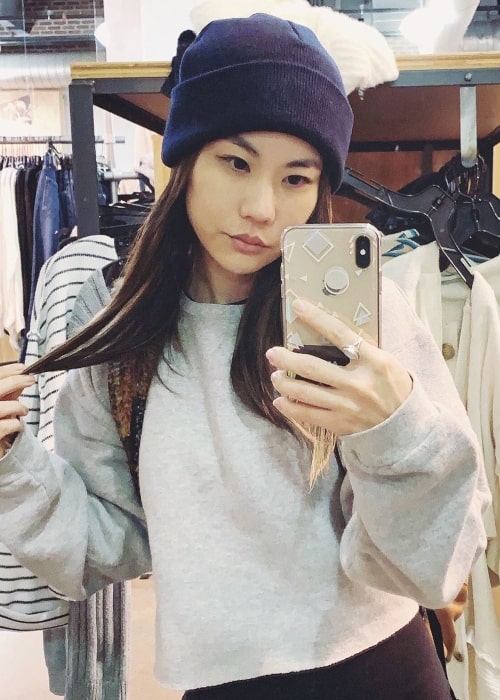 Irene Choi sharing an image of herself wearing a hat in September 2019