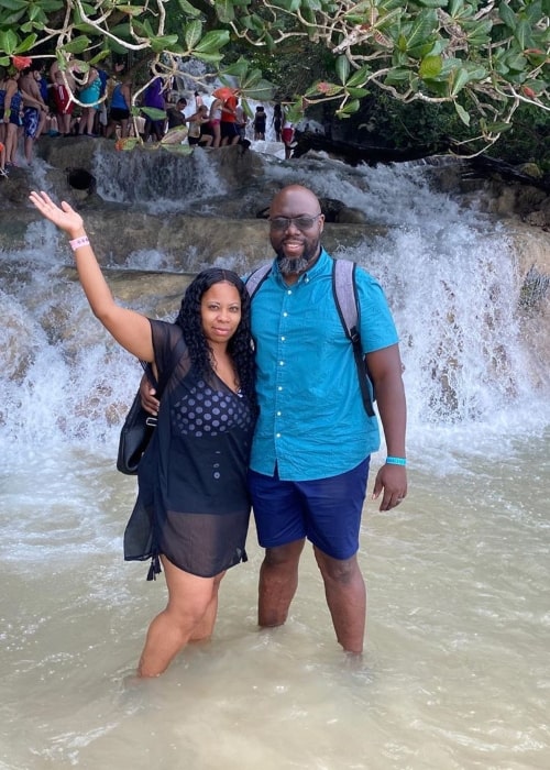 Ja Vonne Beard as seen in a picture taken with her husband Cleveland at Dunn's River Falls, Ochos Rios, Jamaica in December 2019