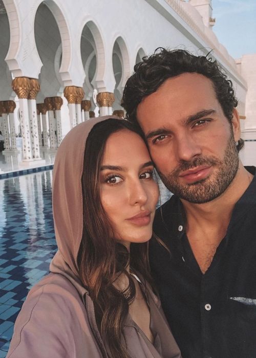 James as seen with Lucy Watson in Abu Dhabi in 2020