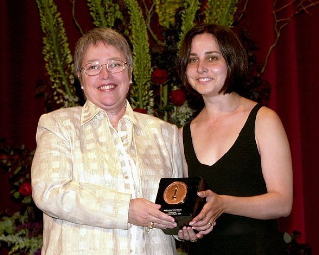 Kathy Bates as seen presenting the 2001 Student Academy Award to Marianna Yarovskaya