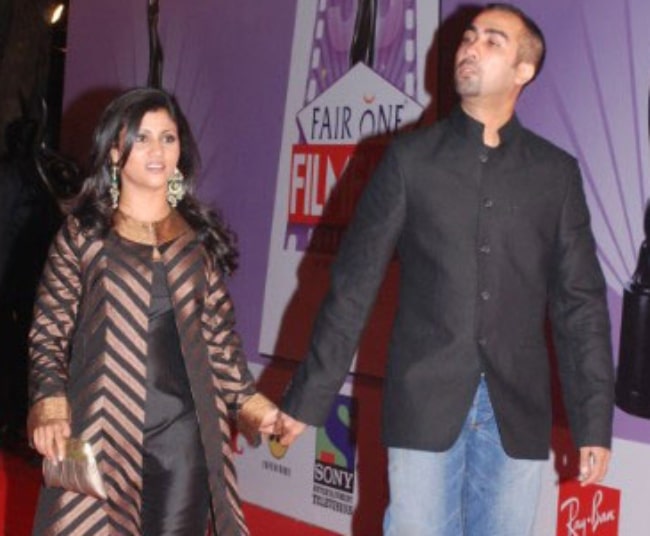 Konkona Sen Sharma with her then husband Ranvir Shorey at the 53rd Annual Filmfare Awards in 2008