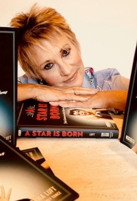 Lorna Luft in September 2018 declaring the release of her book A Star Is Born Judy Garland and the Film That Got Away