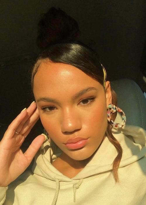 Lyric Thomas as seen in a selfie that was taken in November 2019