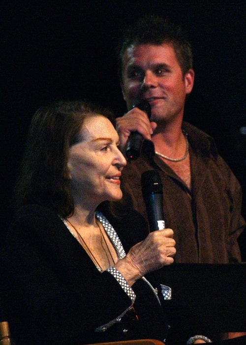 Majel Barrett and son Rod at the Star Trek Convention in Las Vegas in 2008