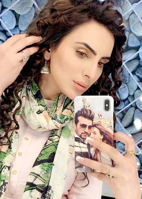 Mansi Sharma as seen while taking a selfie in November 2019