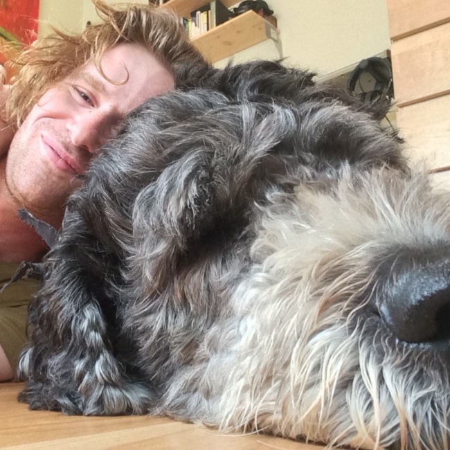 Mark Rendall as seen in a picture taken with his dog Falkor in July 2016
