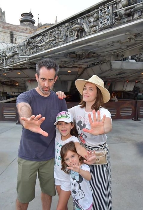 Marla Sokoloff with her family in Disneyland in September 2019