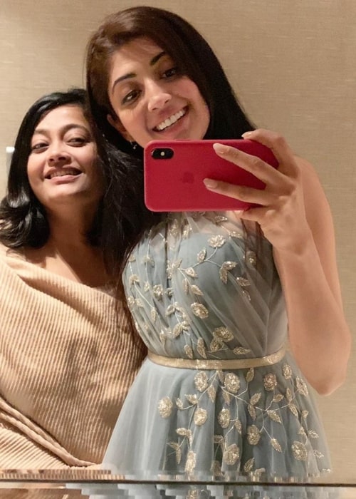 Pranitha Subhash sharing a selfie in March 2020